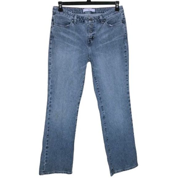 Tommy Hilfiger Vintage Y2K Snap Jeans Blue Women’s 10 Mid Rise Straight Leg - Picture 1 of 5